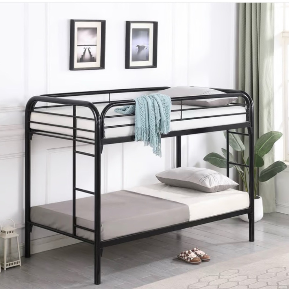 Black Metal Bunk Bed Frame